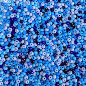 6/0 Deep Blue Sea Czech Glass Seed Bead Mix 20 Grams (6CS409)