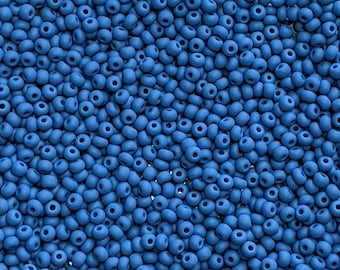 Cuentas de vidrio checo de mezclilla opaca mate 6/0, 20 gramos (6CS295)