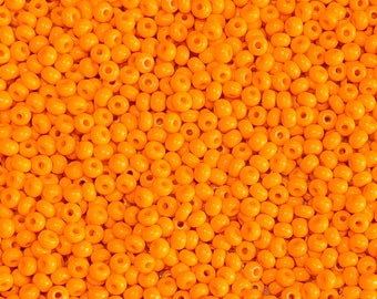 6/0 Opaque Light Orange Czech Glass Seed Beads 20 Grams (6CS430)