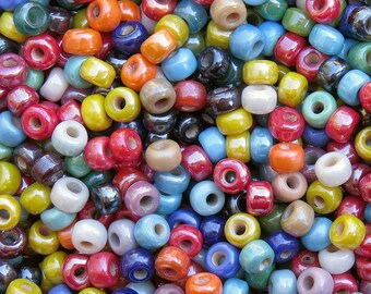 Marble Pink Colors Glass Crow Beads 30