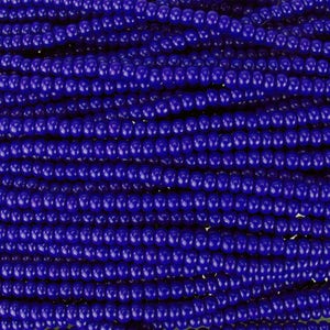 6/0 Opaque Royal Blue Czech Glass Seed Bead Strand (CW117)