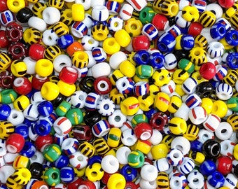 32/0 Opaque Stripes and Solids Mix Czech Glass Seed Beads 20 Grams (32CS136)