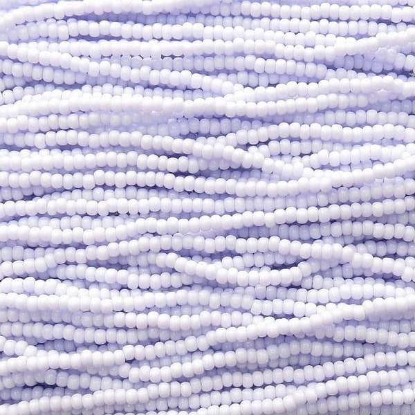 8/0 Opaque Soft Lavender Czech Glass Seed Bead Strand (CW59)