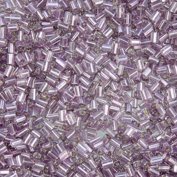 5x3.5mm Transparent Light Amethyst Silver Lined Czech Glass Baby Pillow Beads 15 Grams (PB59) SE