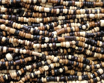 ELK TEETH CARVED BUFFALO BONE BEADS PENDANTS CRAFTS POW WOW Rendezvous T1