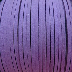 Soft Pliable Purple Faux Suede Cord/Lace/Lacing - Sold by the Yard - (FSC10A)