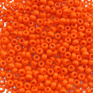 33/0 Opaque Orange Czech Glass Seed Beads 20 Grams (33CS117)