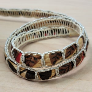 12x4mm Sahara Desert Polyester Woven Cloth Jewelry Cord - Sold by the Foot (12X4CORD2)