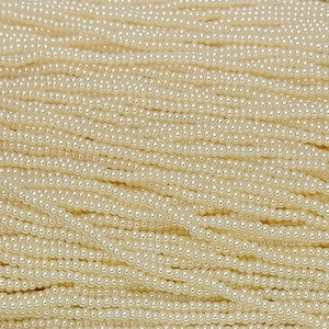 Contas de vidro tchecas com brilho perolado natural 8/0 (8CW111)