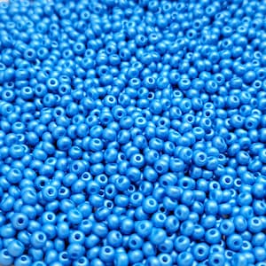 6/0 Opaque PermaLux Dyed Chalk Light Blue Czech Glass Seed Beads 20 Grams (6CS449)
