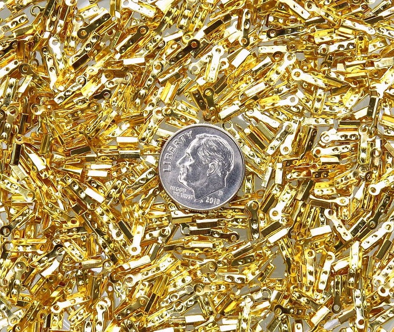 8x2.5mm Gold Finish Metal Cord Ends Qty 50 CHF02 Etsy