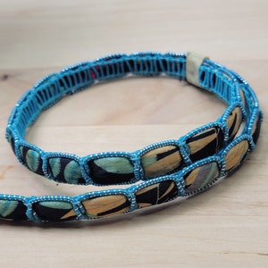 12x4mm Oceanic Polyester Woven Cloth Jewelry Cord - Sold by the Foot (12X4CORD5)