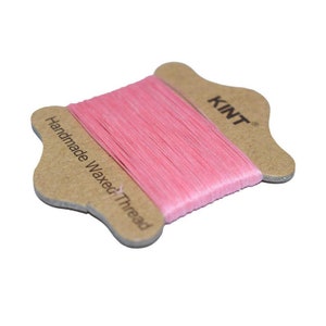 0.55mm Pink Waxed Braided Nylon Jewelry Cord - 21 Yard Spool (CORD20)
