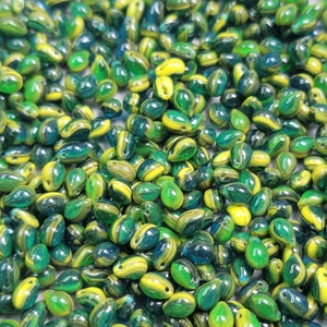 7x5mm Multi-tone Lagoon Czech Glass Teardrop Beads - Qty 40 (SFDRP21)