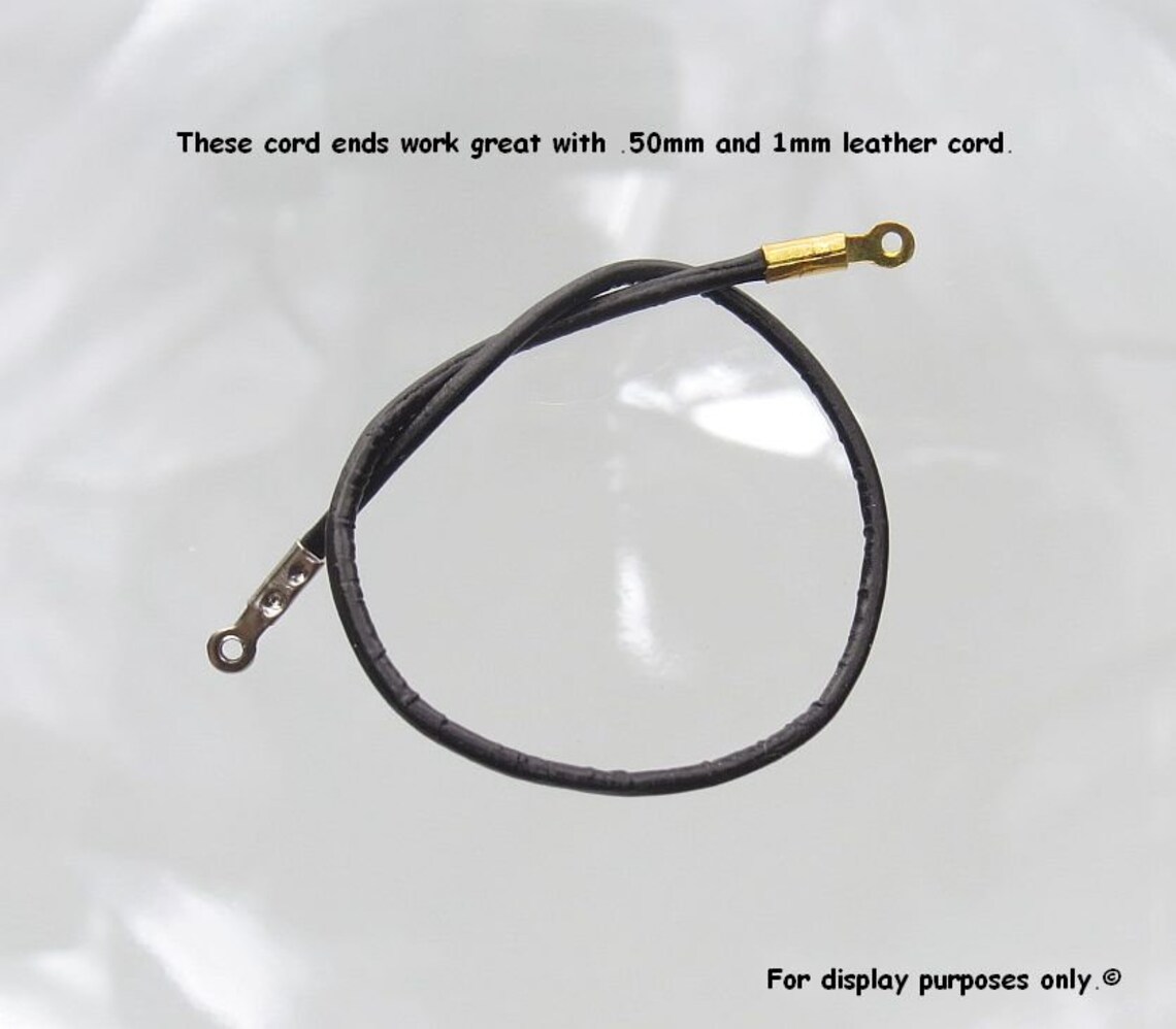 8x2.5mm Platinum Finish Metal Cord Ends Qty 50 CHF01 Etsy