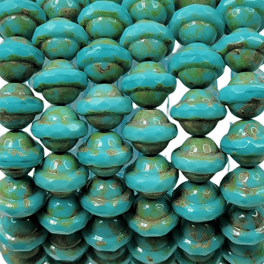 Fil De 39cm Avec 31 Perles Synthétiques Turquoise Et Têtes De Mort - Création DIY Bijoux
