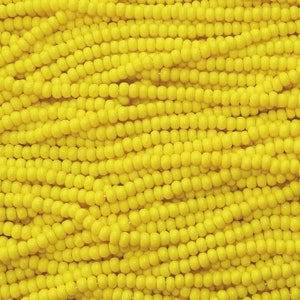 6/0 Opaque Light Yellow Czech Glass Seed Bead Strand (CW102) SE