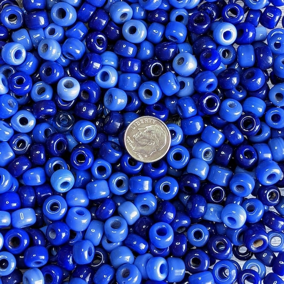 Blue Crow Beads Pony Beads Made in USA 6x9mm
