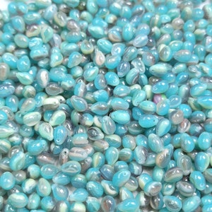 7 x 5 mm mehrfarbige Seabreeze tschechische Glastropfenperlen - Qty 40 (SLDRP20)