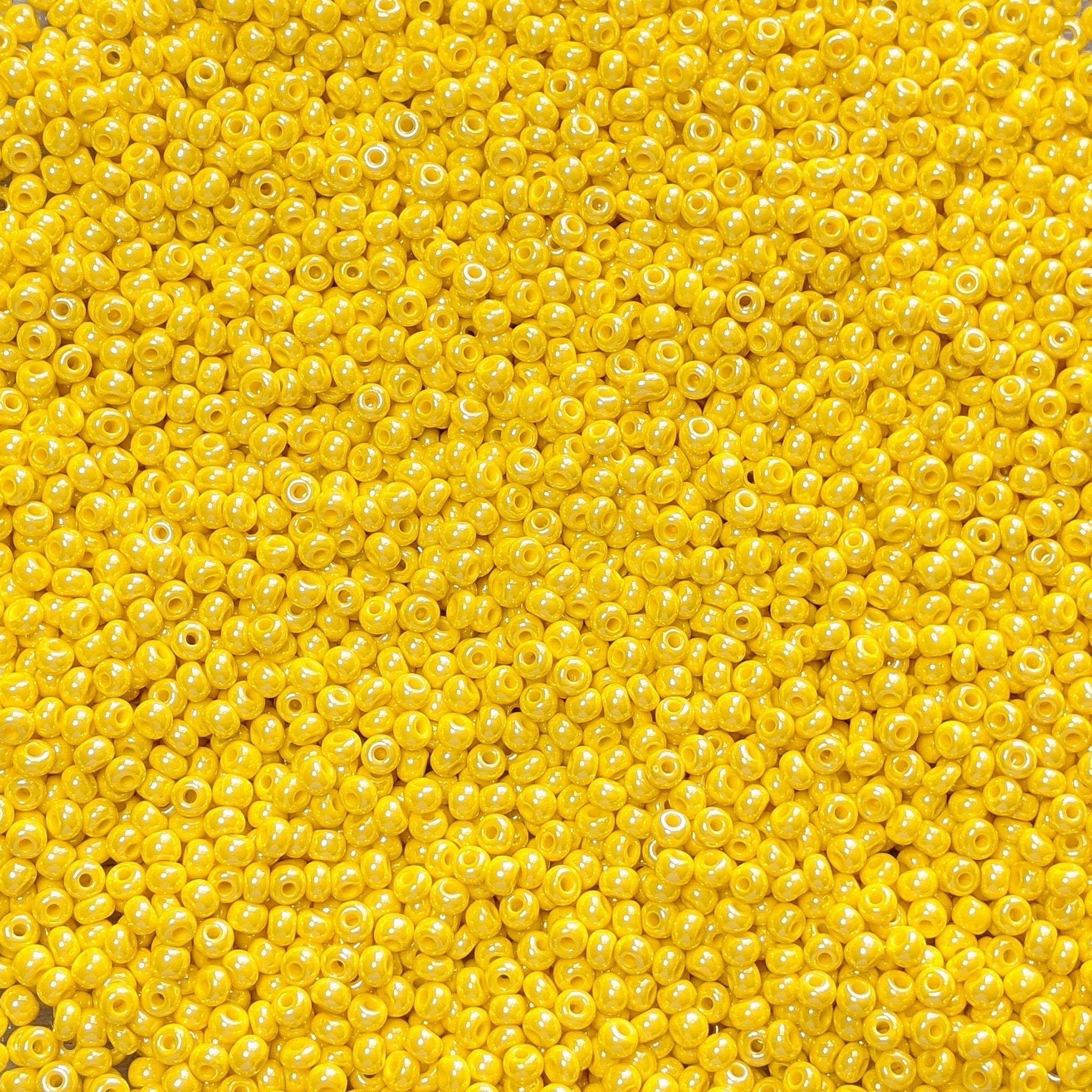 5/0 Opaque Light Yellow Czech Glass Seed Beads 20 Grams Etsy