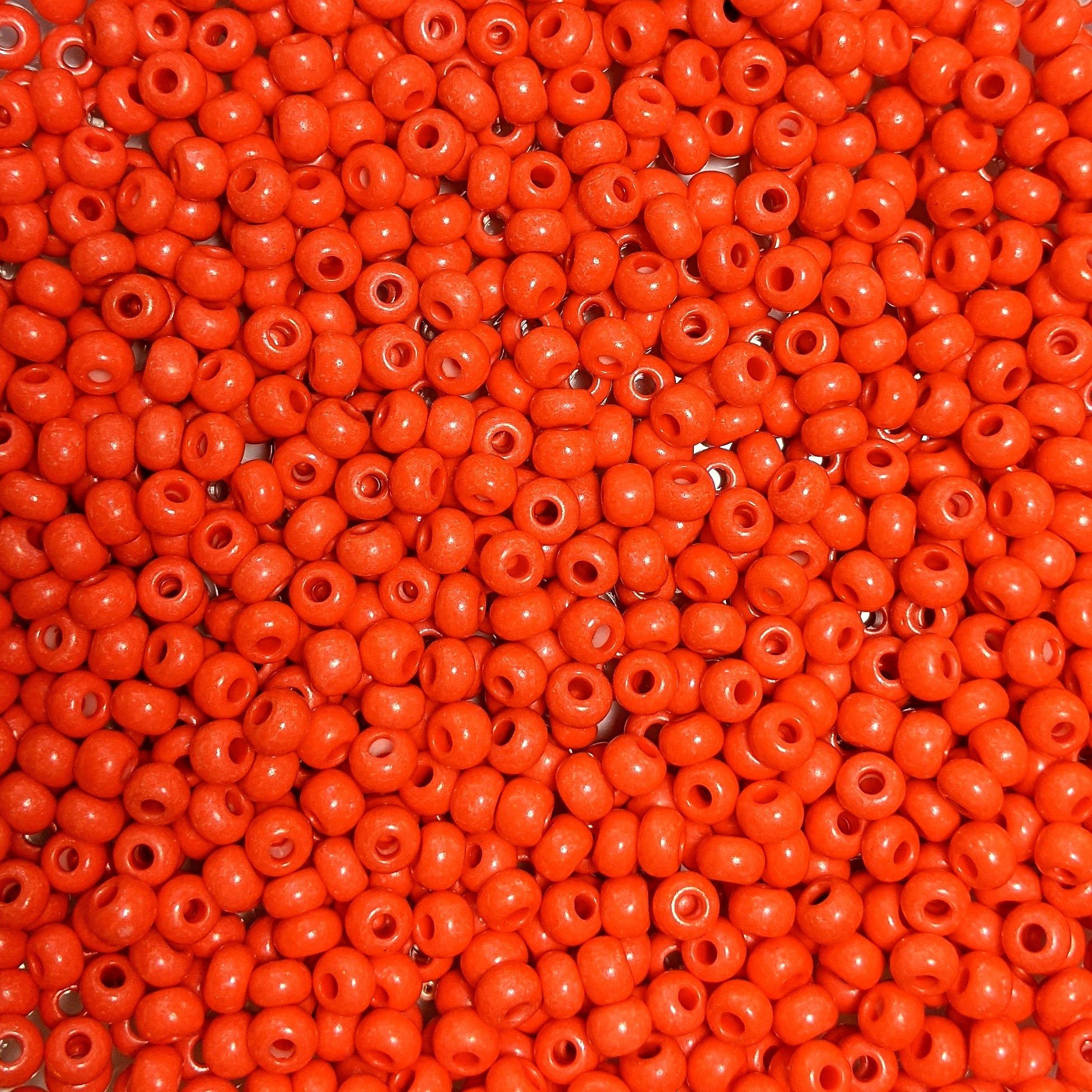 2/0 Opaque Orange Terra Intensive Coated Czech Glass Seed Beads 20 Grams (2CS138)
