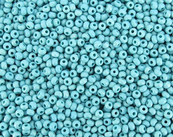 Cuentas de cristal checo turquesa opaco mate AB 6/0, 20 gramos (6CS309)