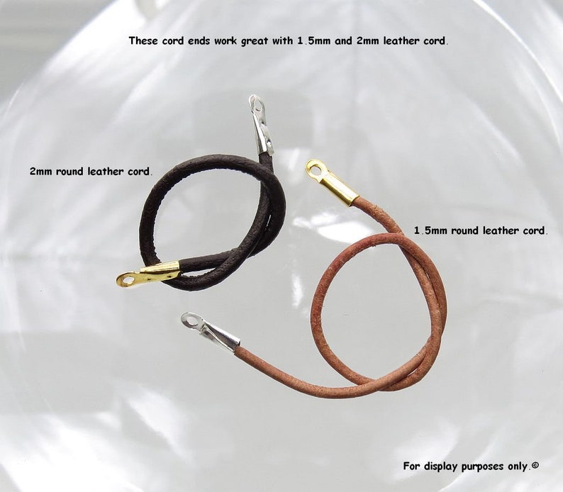 10x4mm Silver Finish Metal Cord Ends Qty 50 CHF04 Etsy