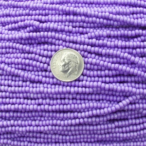 8/0 Opaque Lilac Pearl Terra Colorfast Czech Glass Seed Bead Strand CW93 image 2