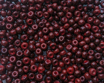 32/0 Opaque Red Picasso Czech Glass Seed Beads 20 Grams (32CS128)