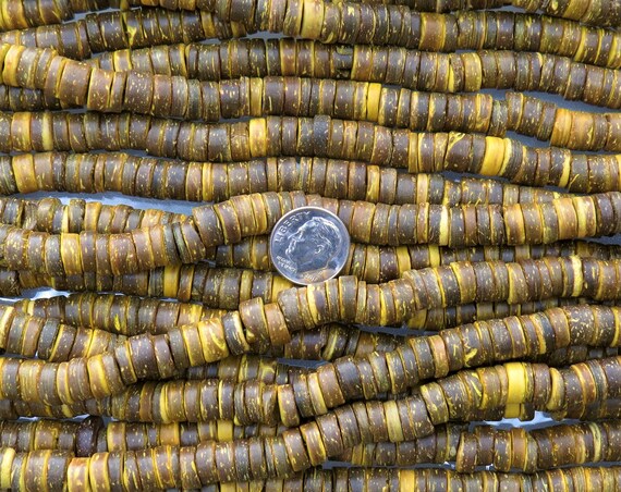 Superfindings 6 fili noce di cocco heishi perline fili 8 millimetri
