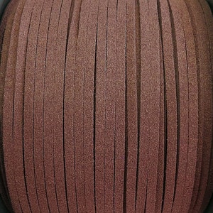 Soft Pliable Light Brown Faux Suede Cord/Lace/Lacing - Sold by the Yard - (FSC05A)