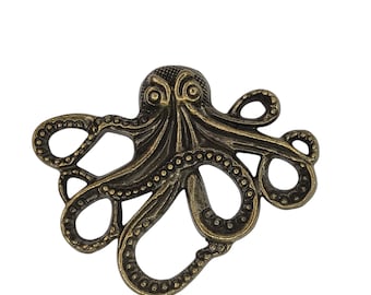 42x35mm Antique Brass Alloy Metal Octopus Link - Qty 2 (MB486)