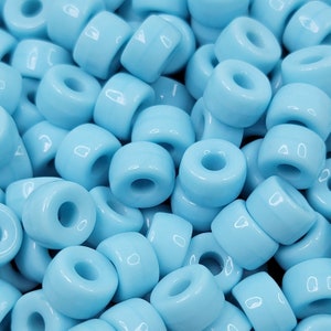 9 mm Opak Blau Türkis Krähen Glasperlen - Menge 20 (RC20)
