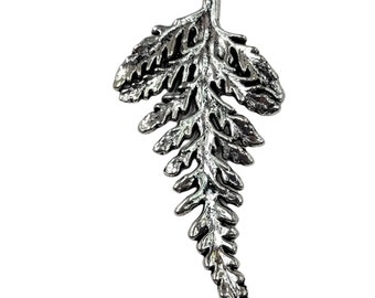 Large Leaf Antique Silver 62x28x2mm Alloy Metal Pendants/Earring Findings - Qty 2 (MB484)