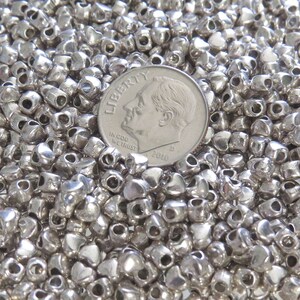 Tiny Heart 4x3mm Silver Alloy Metal Beads Qty 50 MB171 image 3