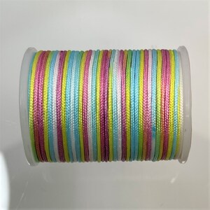 0.70mm Dyed Polyester Braided Jewelry Cord - 7 Yard Spool (CORD2)