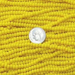 6/0 Opaque Light Yellow Czech Glass Seed Bead Strand CW102 SE image 2