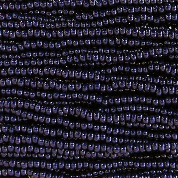 6/0 Opaque Navy Czech Glass Seed Bead Strand (CW119) SE