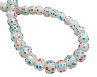 Multicolor Lampwork Rondelle Glass Beads - 12x10mm (1.80mm hole) - 16 Inch Strand (AW53)