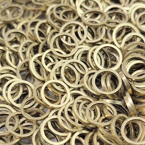 8x1mm Raw Unplated Brass Closed Jumprings/Beads - Qty 50 (UPB34)