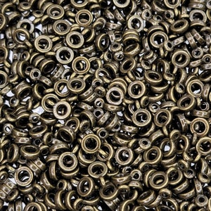 Ganci per ciondoli/ganci in lega di ottone anticato da 6,5 x 2 mm - Quantità 20 (MB405)