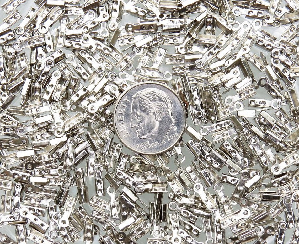 8x2.5mm Platinum Finish Metal Cord Ends Qty 50 CHF01 Etsy