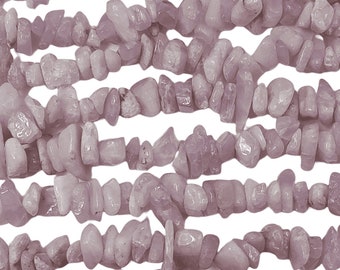 Natural Kunzite Gemstone Chip Beads - 15 Inch Strand (GEM69)