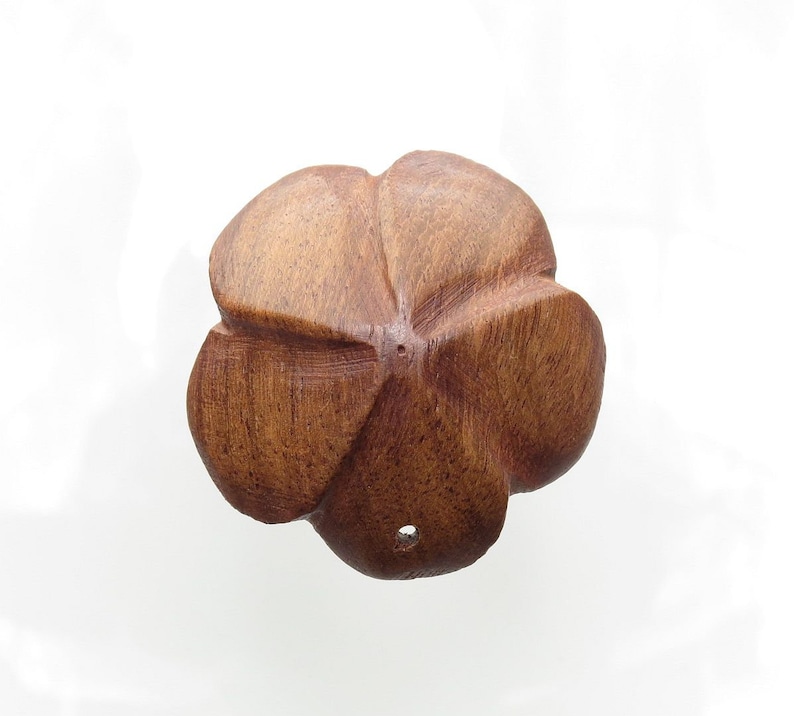 36mm Hand Carved Wood Flower Decorative Pendant PCP18
