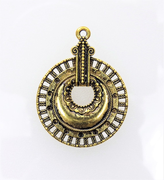 40x30mm Antique Gold Alloy Metal Earring Components, Links or