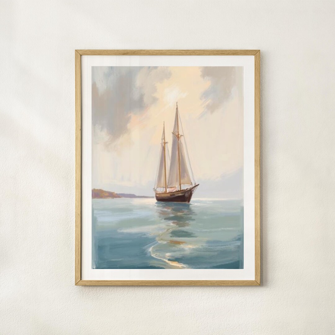 Vintage Sailing Ship Print | 19th Century Art | Digital Download - Etsy