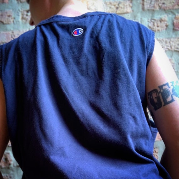 Vintage 80s 90s Champion navy blue athletic worko… - image 5