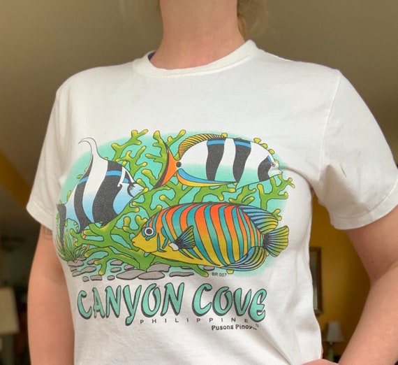 Vintage 80s 90s Canyon Cove tropical fish Philipp… - image 4