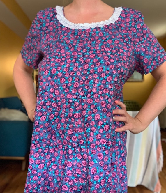 Vintage 90s Floral Baby Doll Cut Grunge Mod Style Dress - Etsy