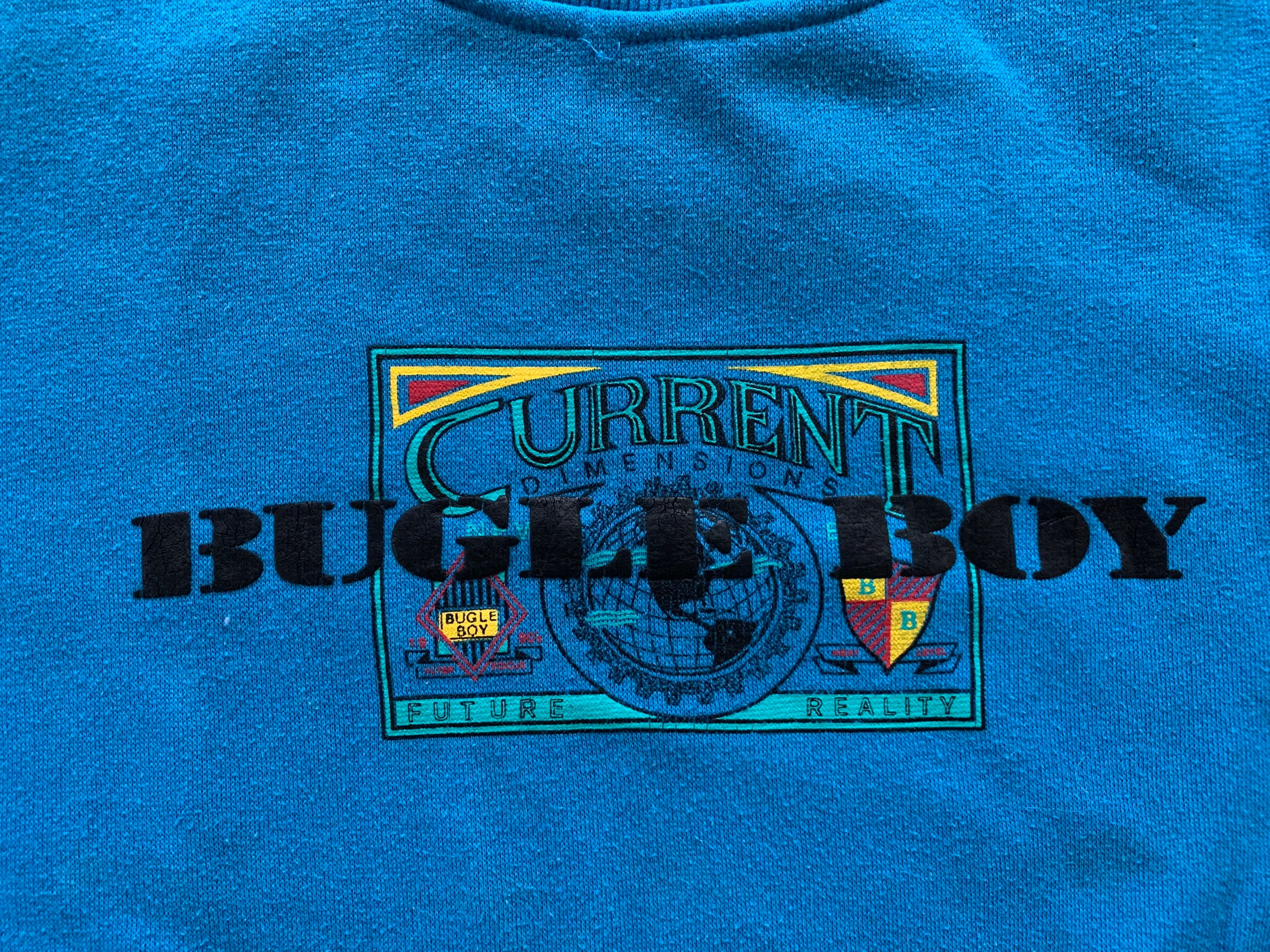 Vintage 90s Bugle Boy Blue Striped Athletic Sweatshirt - Etsy
